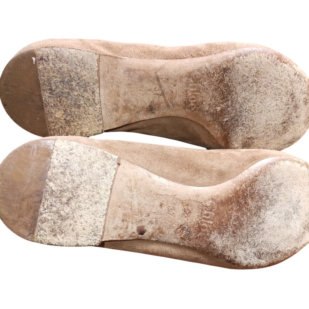 Chloe Lauren Tan suede Ballet flats Tan Size EU 37 US 6.5 - Picture 7 of 7